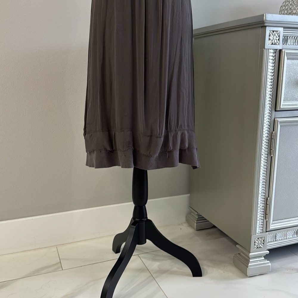 Sweetees Grey Silk Slip Sleeveless Midi Dress.  Sz M - Picture 4 of 11